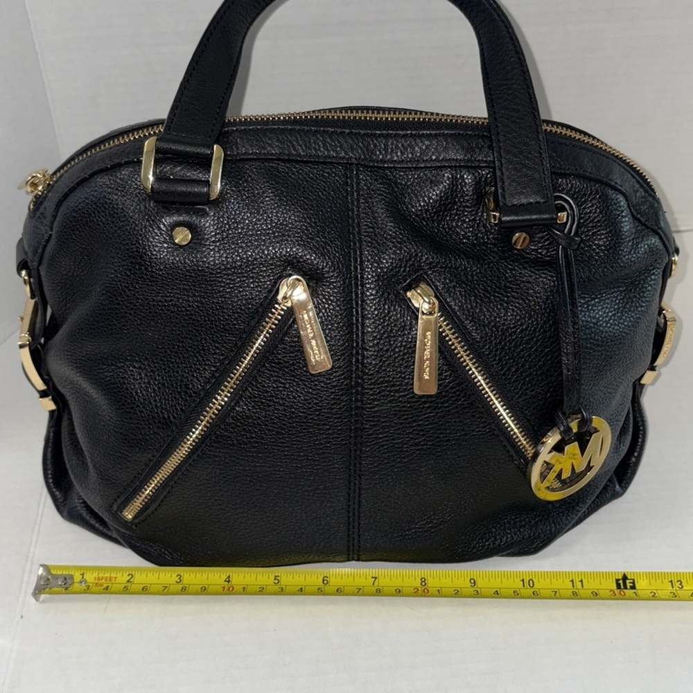 Michael Kors Black Leather Bag Convertible Shoulder Hand Bag Purse - Picture 15 of 15